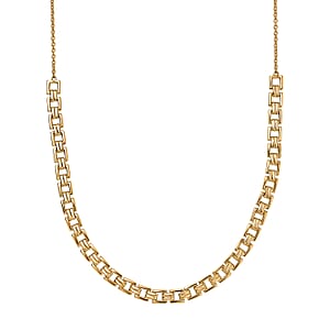 EverTrue Bronzella Collection Fancy Necklace in 18K YG Plated Bronze 18-20 Inches 