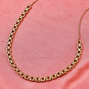 EverTrue Bronzella Collection Fancy Necklace in 18K YG Plated Bronze 18-20 Inches 