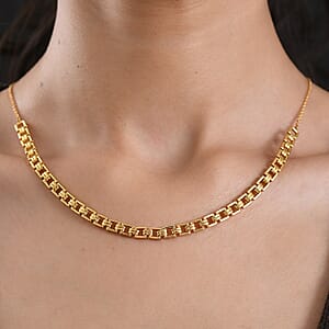 EverTrue Bronzella Collection Fancy Necklace in 18K YG Plated Bronze 18-20 Inches 