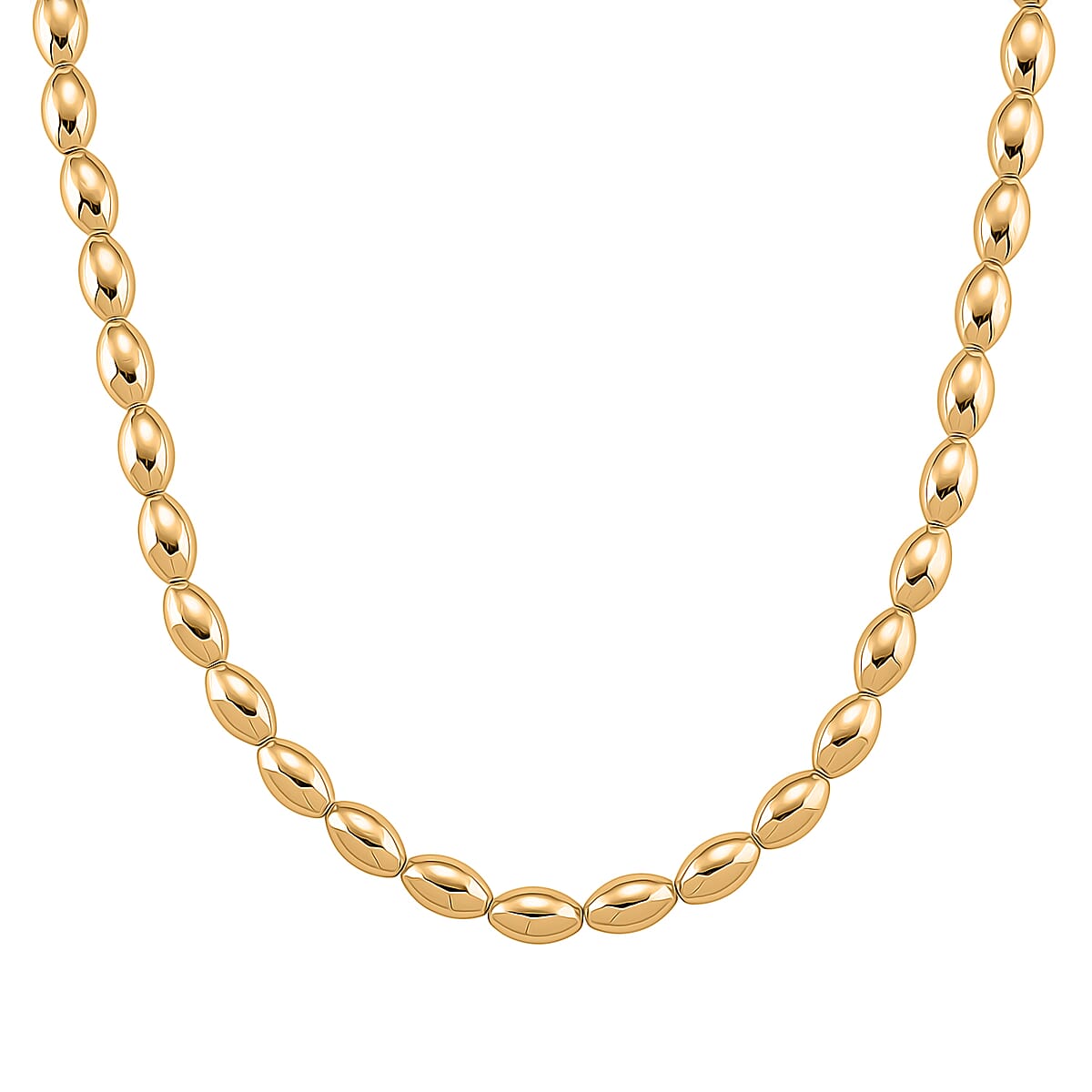 Doorbuster Beaded Chain Necklace in Goldtone 20-22 Inches image number 0