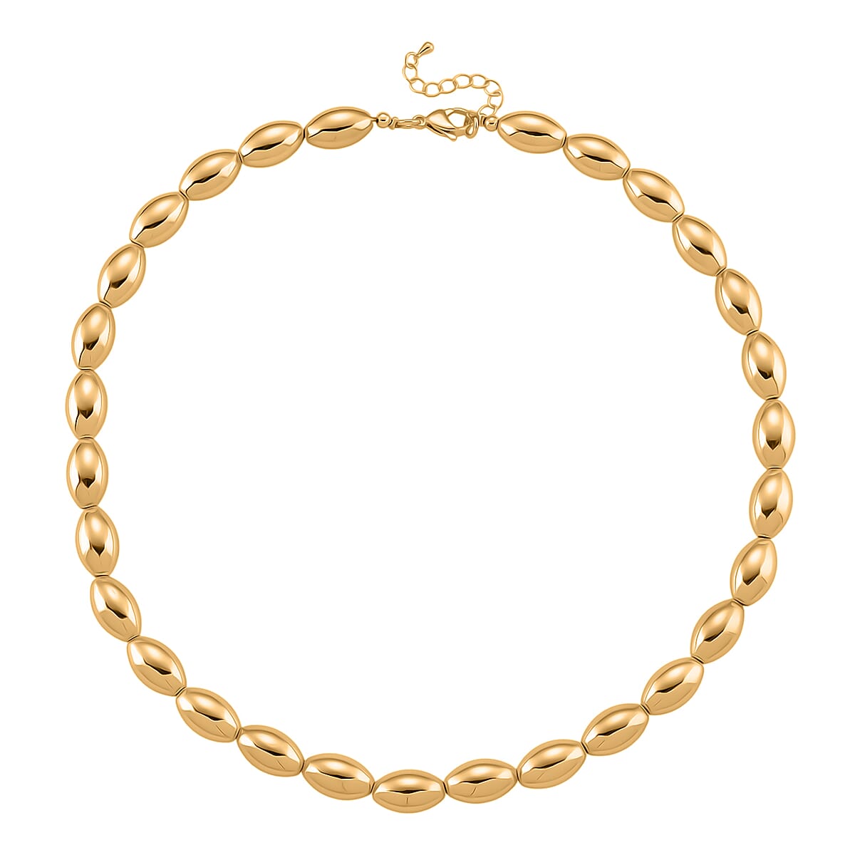 Doorbuster Beaded Chain Necklace in Goldtone 20-22 Inches image number 3