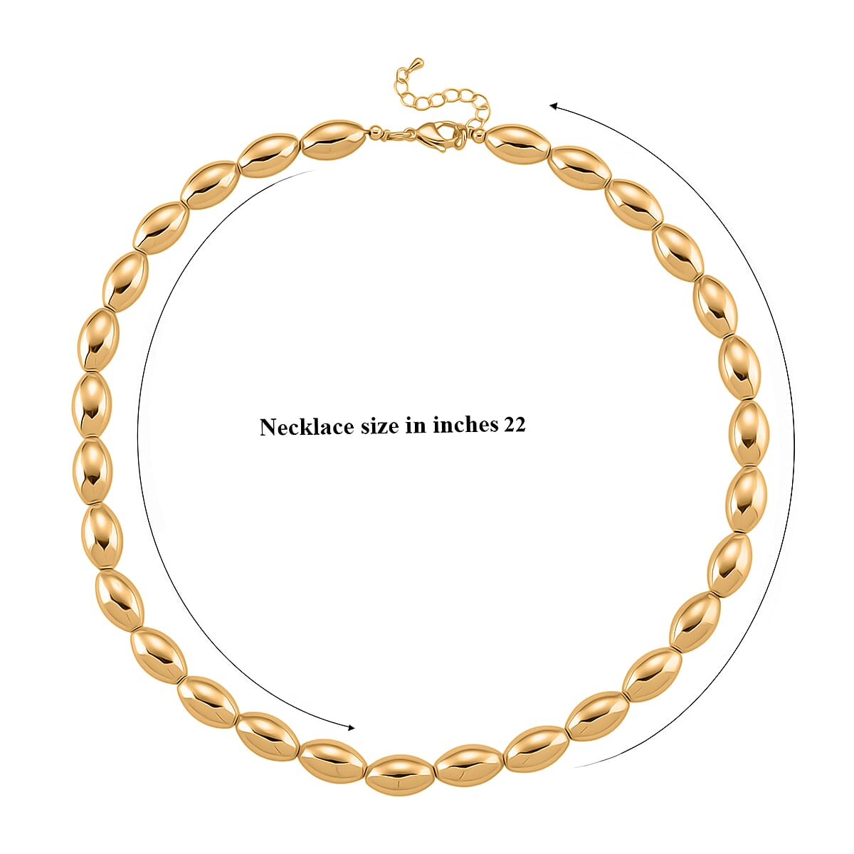Doorbuster Beaded Chain Necklace in Goldtone 20-22 Inches image number 6