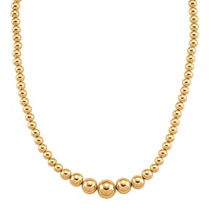 Doorbuster Round Shape Beaded Chain Necklace in Goldtone 20-22 Inches
