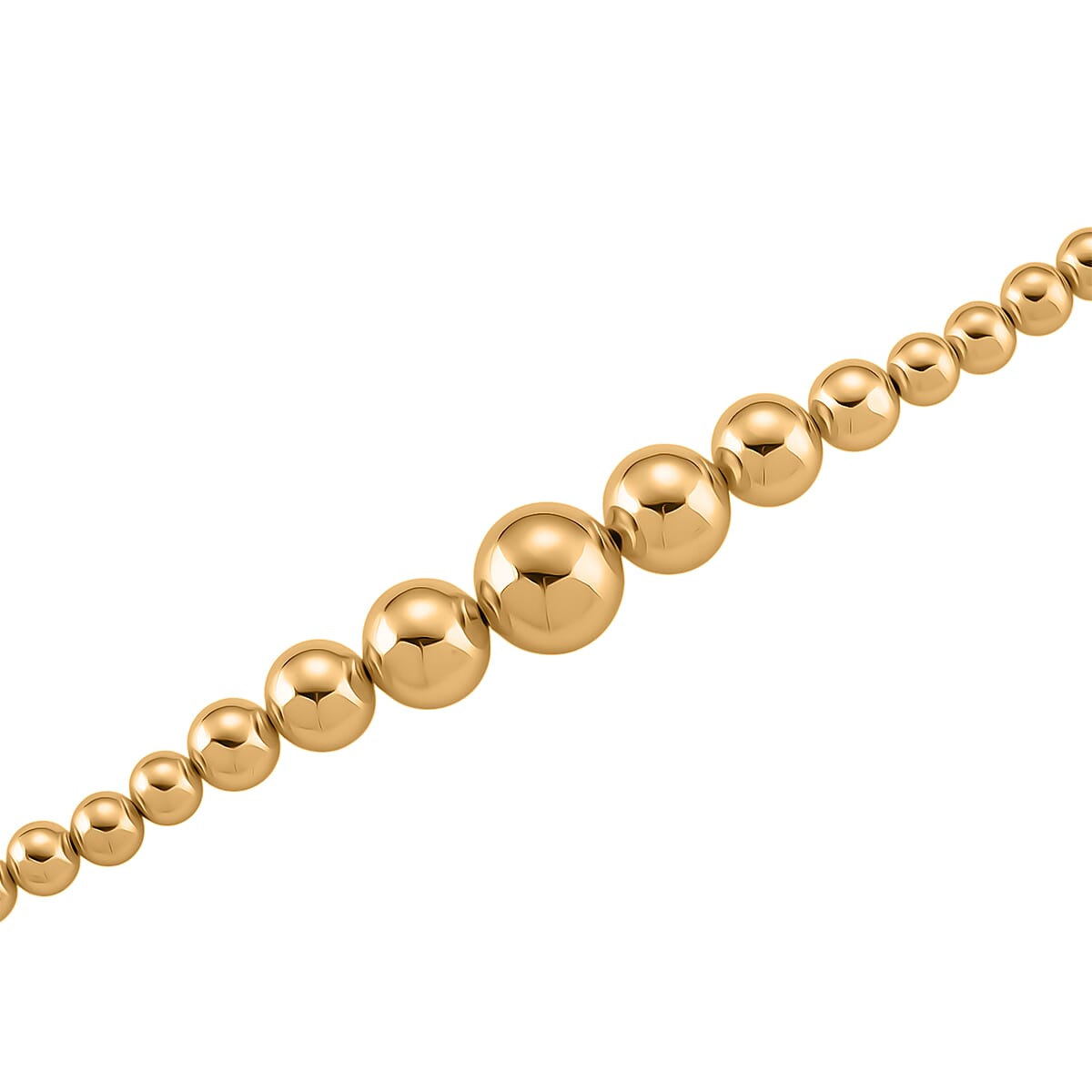 Doorbuster Round Shape Beaded Chain Necklace in Goldtone 20-22 Inches image number 4