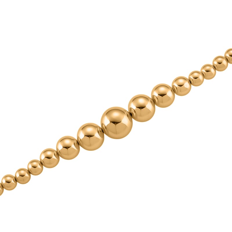 Round Shape Beaded Chain Necklace in Goldtone 20-22 Inches