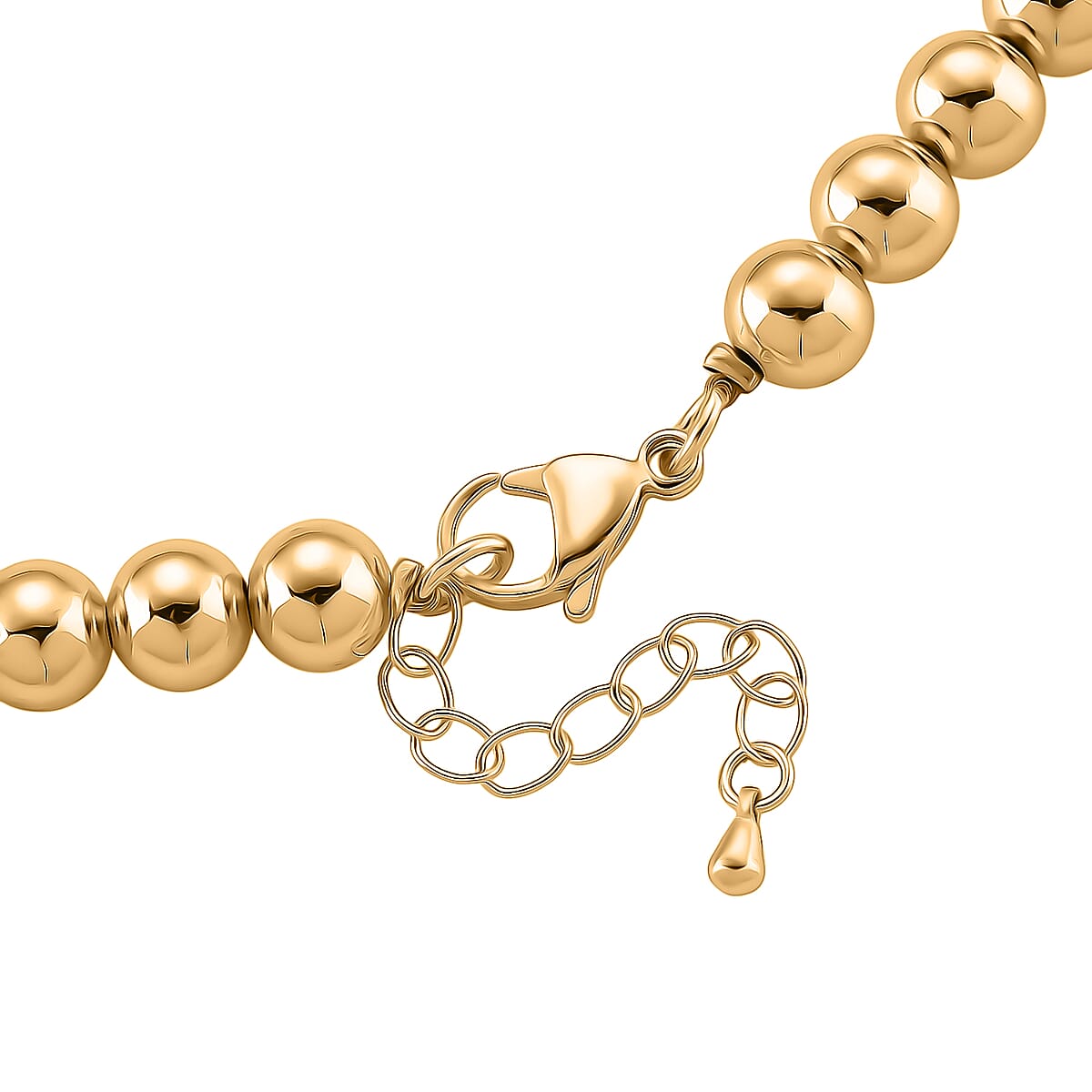 Doorbuster Round Shape Beaded Chain Necklace in Goldtone 20-22 Inches image number 5