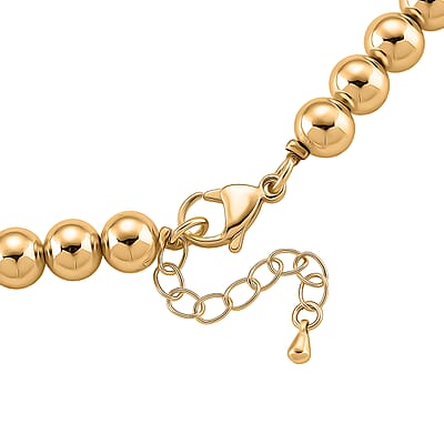 Round Shape Beaded Chain Necklace in Goldtone 20-22 Inches