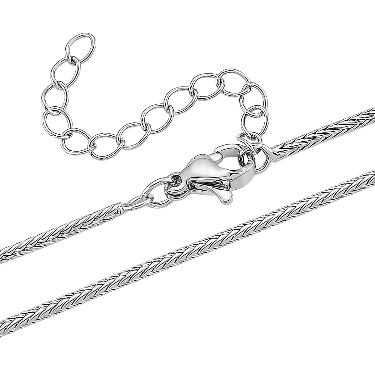 Simulated Diamond Heart Pendant Necklace in Silvertone 20-21.5 Inches  image number 5