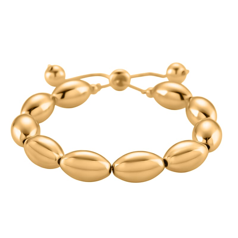 Beaded Chain Bracelet in Goldtone (6.0-9.0In)