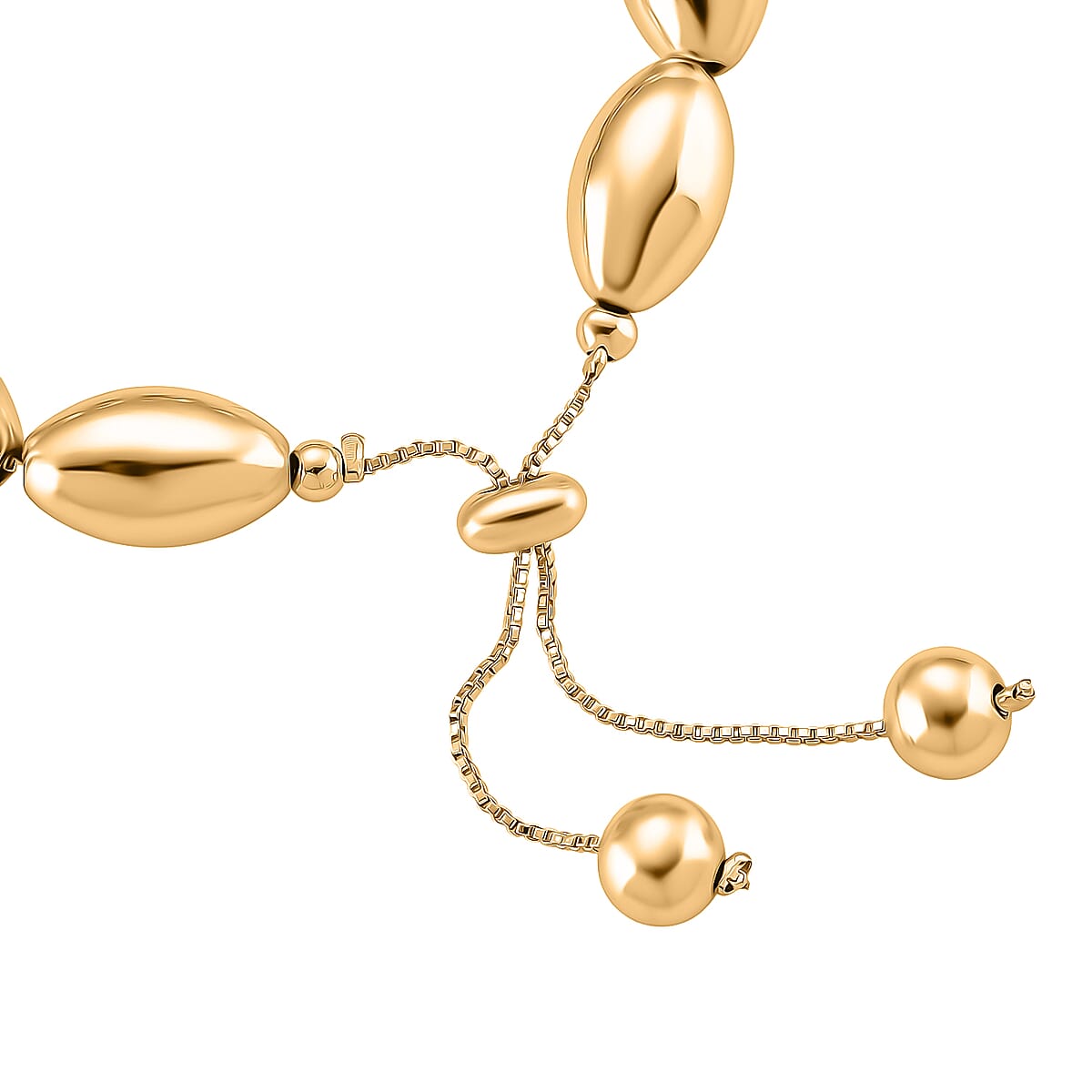 Doorbuster Beaded Chain Bracelet in Goldtone (6.0-9.0In) image number 4