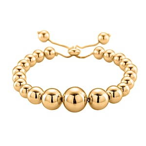 Doorbuster Round Shape Beaded Chain Bracelet in Goldtone (6-9In)
