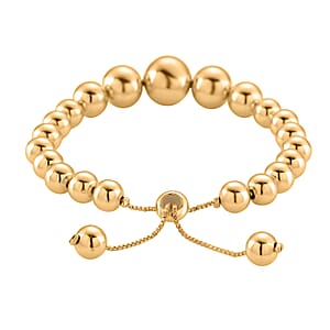 Doorbuster Round Shape Beaded Chain Bracelet in Goldtone (6-9In)