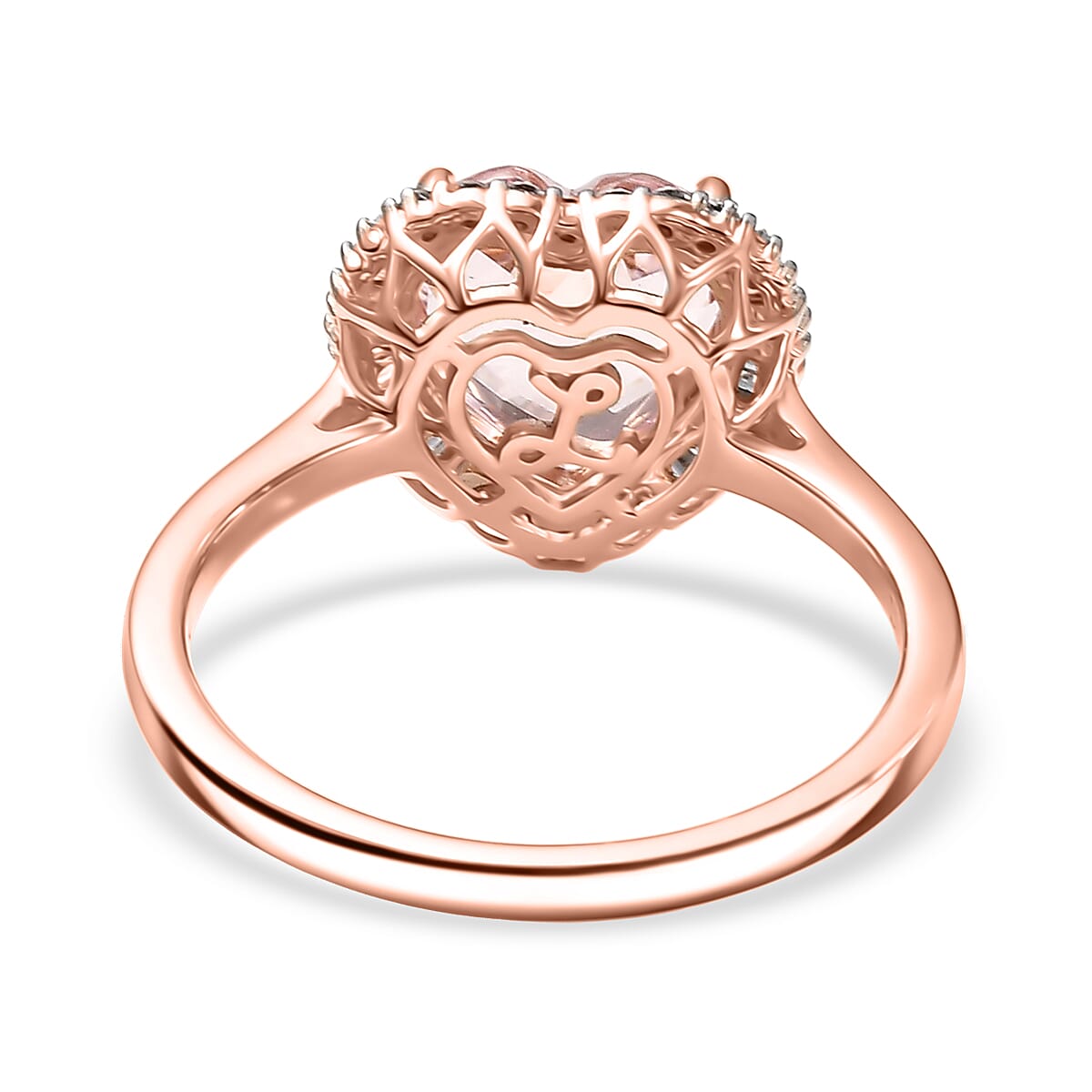 Certified Luxoro Palmeiras Pink Morganite, Diamond Ring in 10K Rose Gold 3.25 ctw (Size 10.0) image number 4