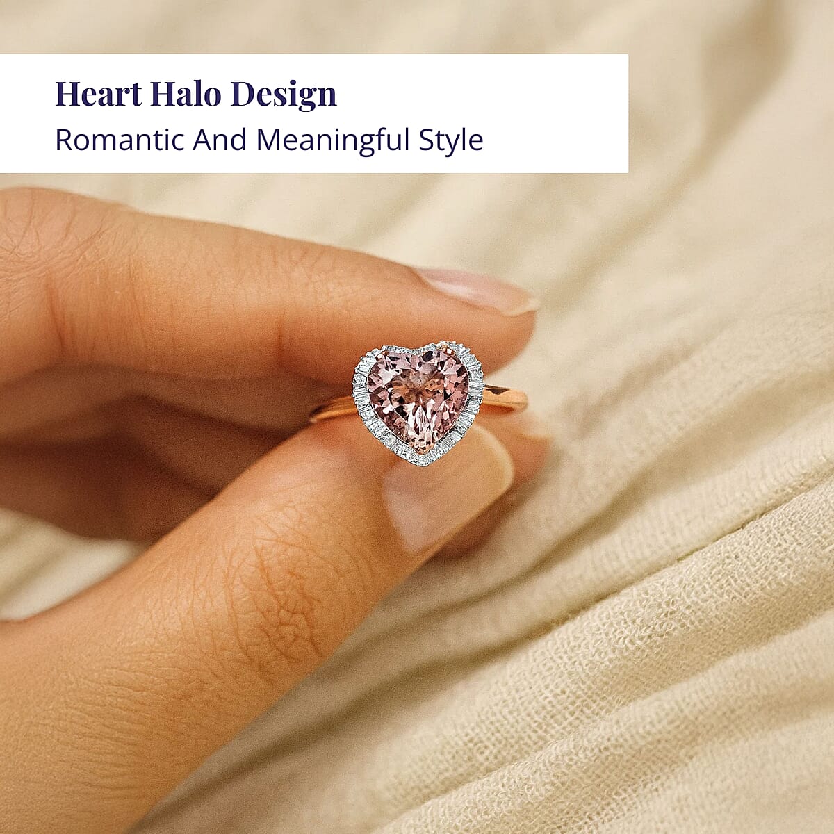 Certified Luxoro Palmeiras Pink Morganite, Diamond Ring in 10K Rose Gold 3.25 ctw (Size 8.0) image number 4