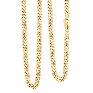 18K Yellow Gold 4.5mm Miami Necklace 20 Inches 9.20 Grams