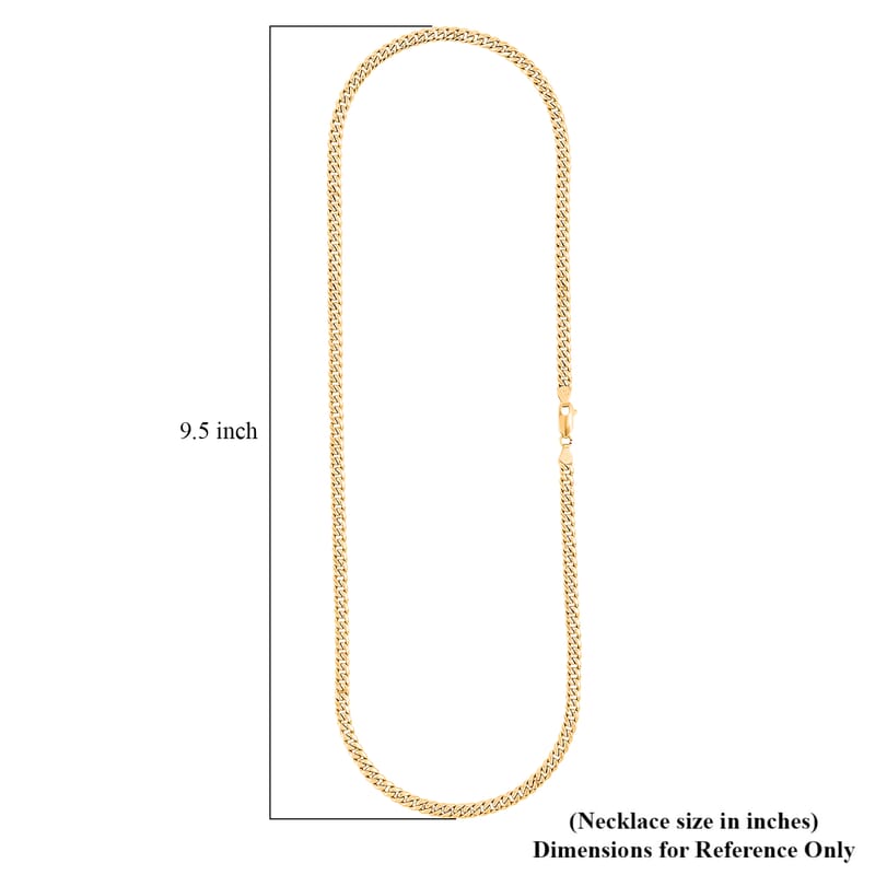 18K Yellow Gold 4.5mm Miami Necklace 22 Inches 10.70 Grams
