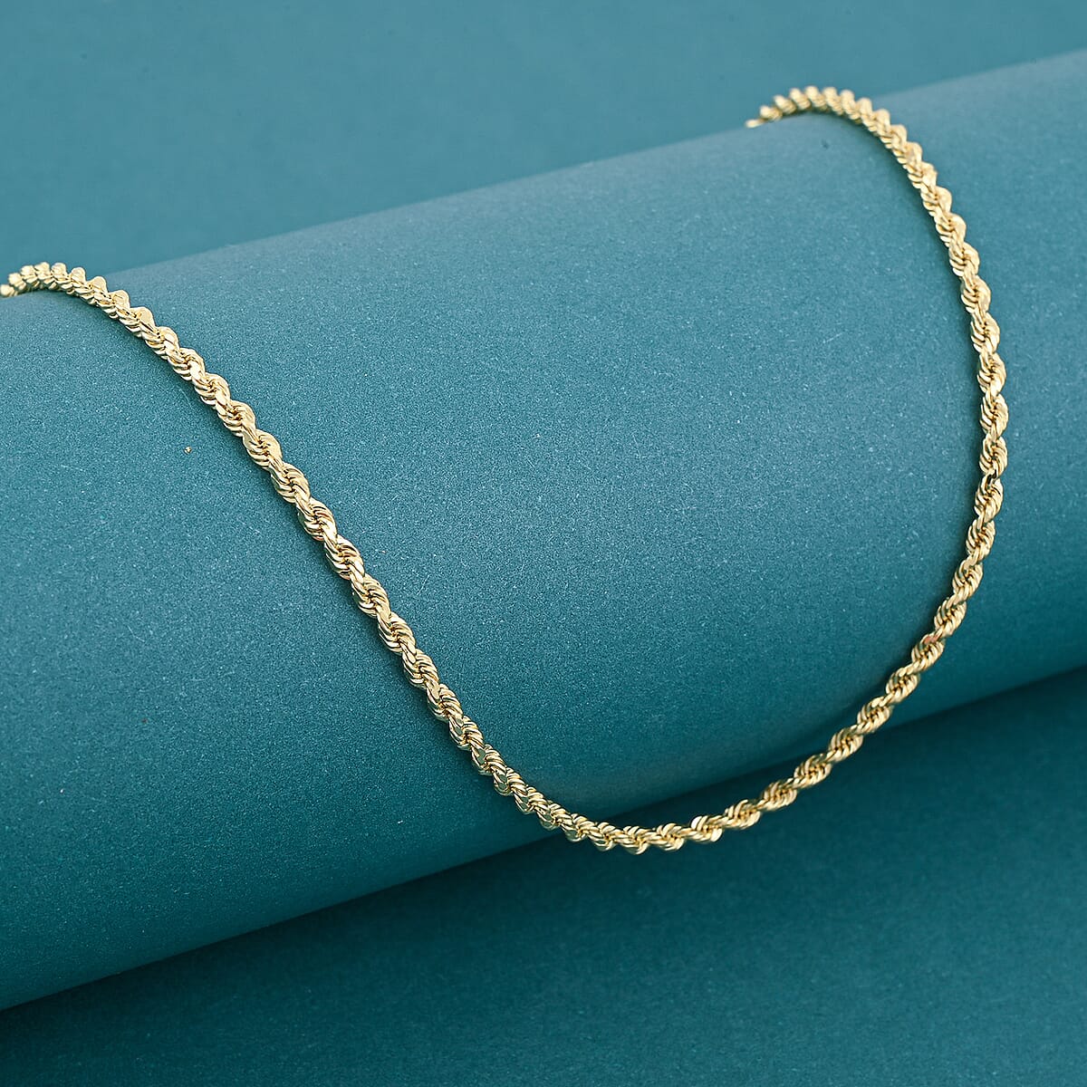 18K Yellow Gold 1.8mm Rope Necklace 18 Inches 3.97 Grams image number 1