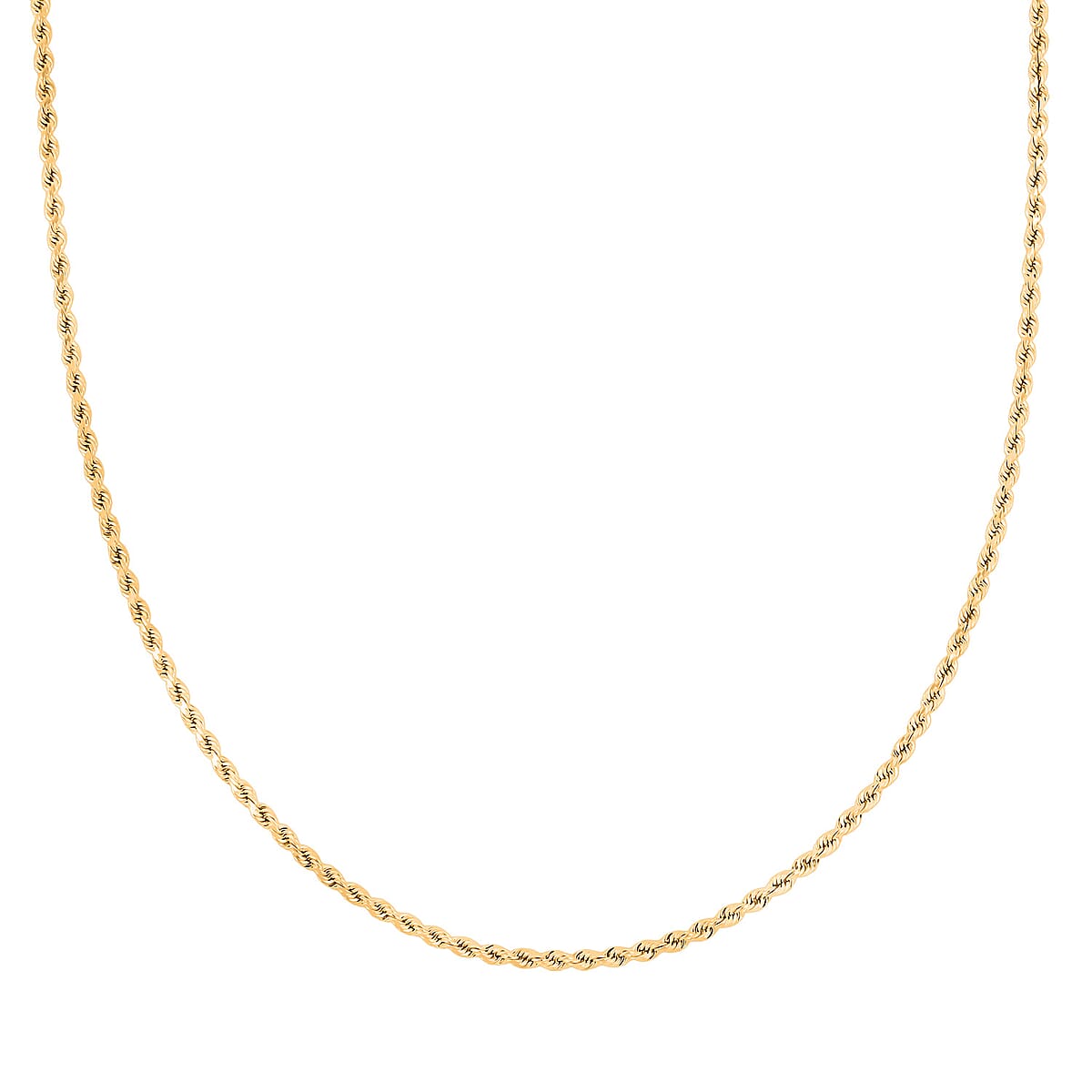 18K Yellow Gold 1.8mm Rope Necklace 18 Inches 3.97 Grams image number 3