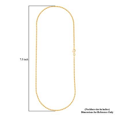 18K Yellow Gold 1.8mm Rope Necklace 18 Inches 3.97 Grams