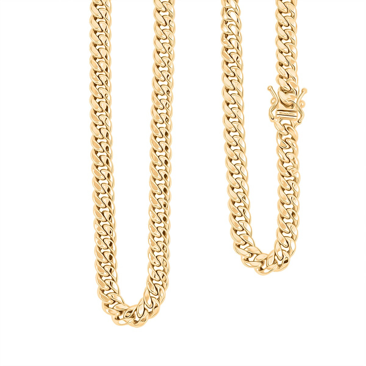 18K Yellow Gold 6mm Miami Necklace 22 Inches 12.06 Grams image number 0