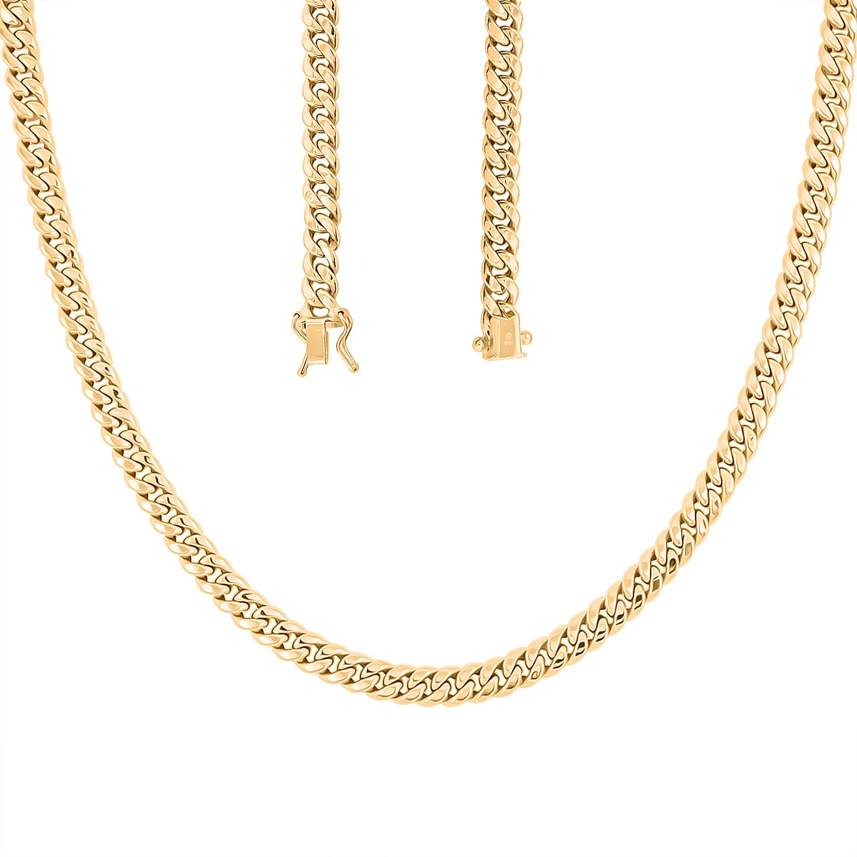 18K Yellow Gold 6mm Miami Necklace 22 Inches 12.06 Grams image number 4