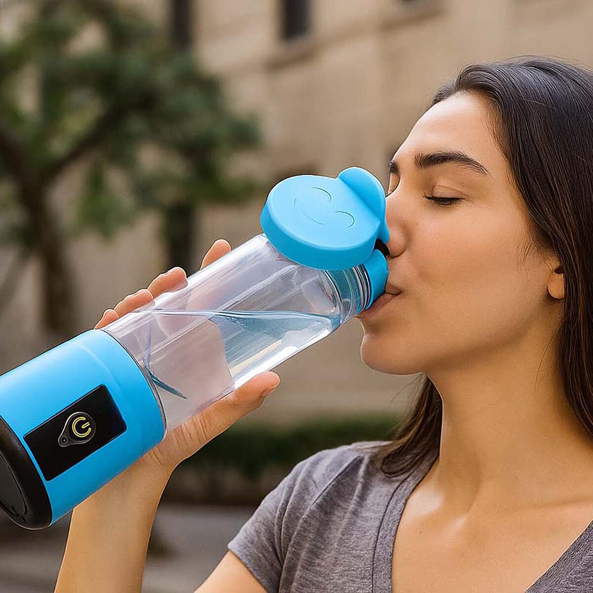 Closeout 3P EXPERTS JustMix Mini On-the-Go Juicer  - Blue image number 1