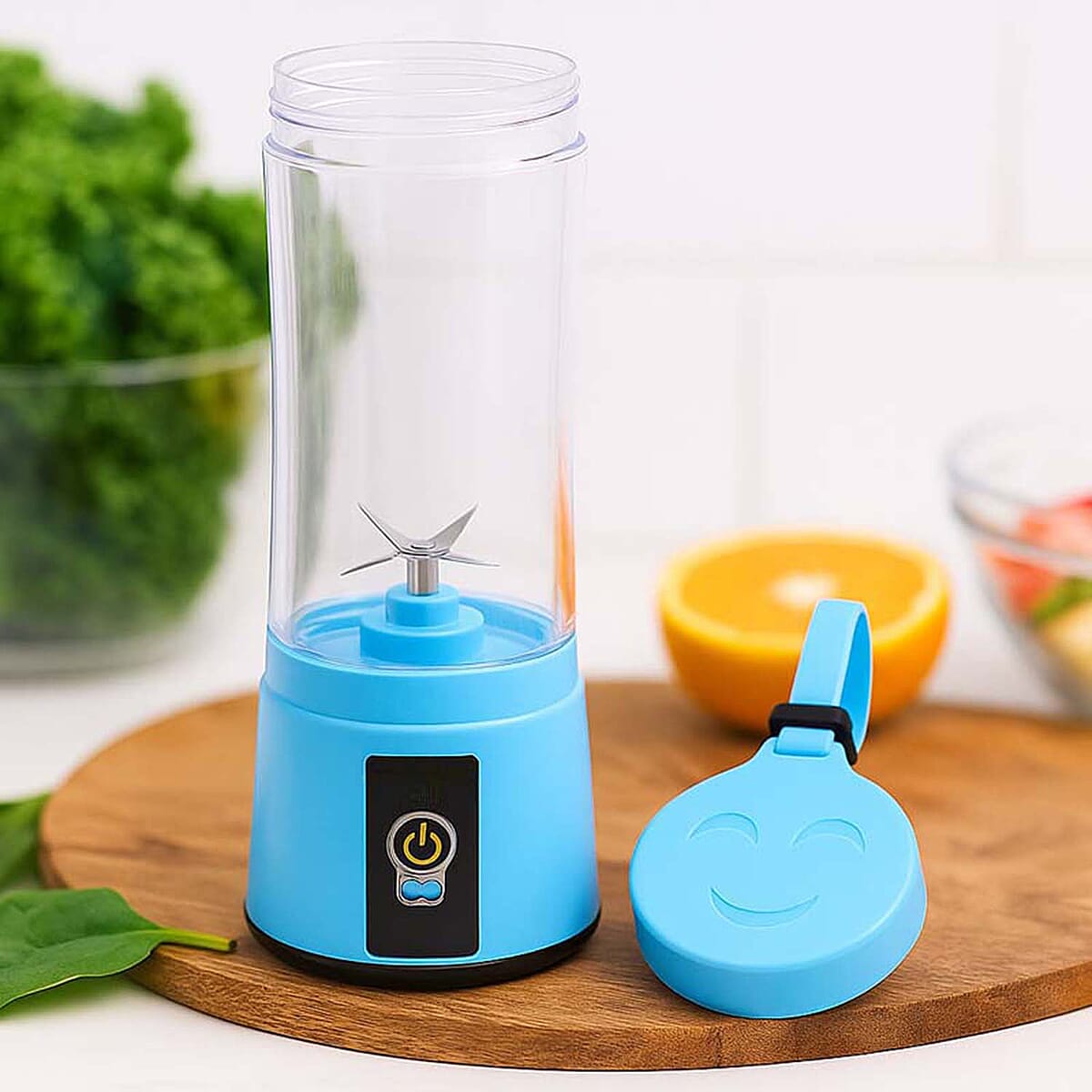 Closeout 3P EXPERTS JustMix Mini On-the-Go Juicer  - Blue image number 3