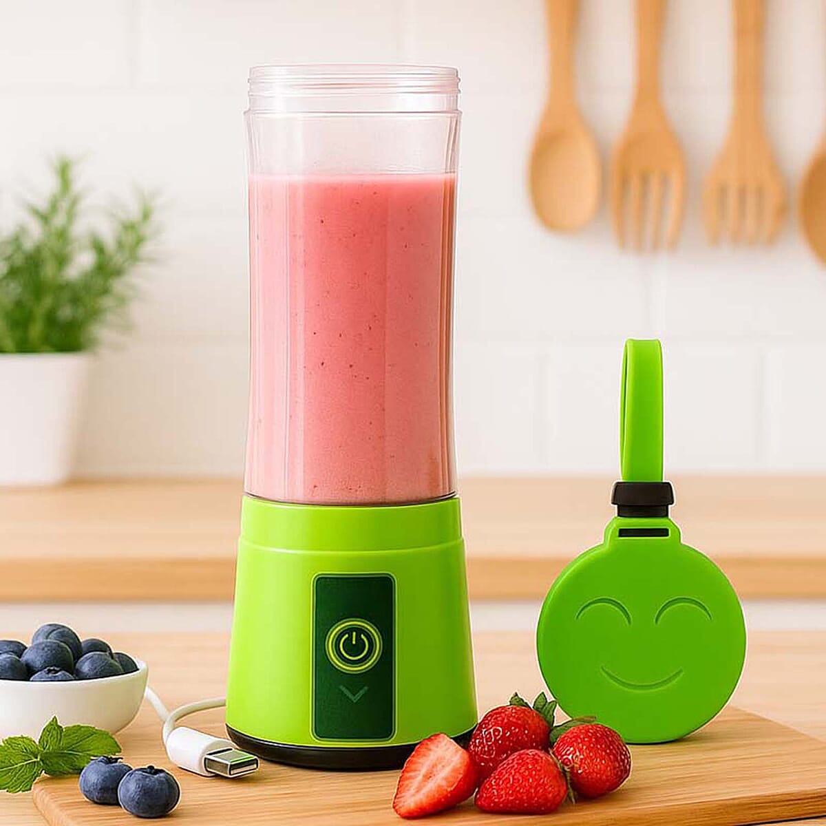 Closeout 3P EXPERTS JustMix Mini On-the-Go Juicer -Green image number 2