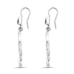 Peruvian Artistry Multi Gemstone 1.40 ctw Orange and Purple Hummingbird Earrings in Sterling Silver