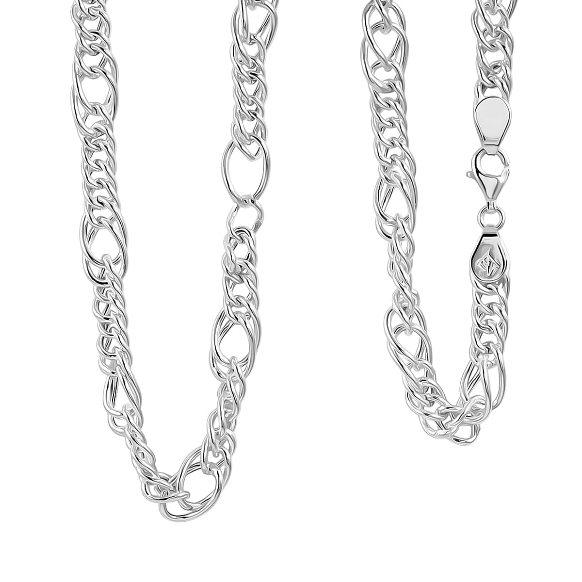  Sterling Silver 5.9mm Fancy Link Chain Necklace 20 Inches 13.2 Grams image number 0