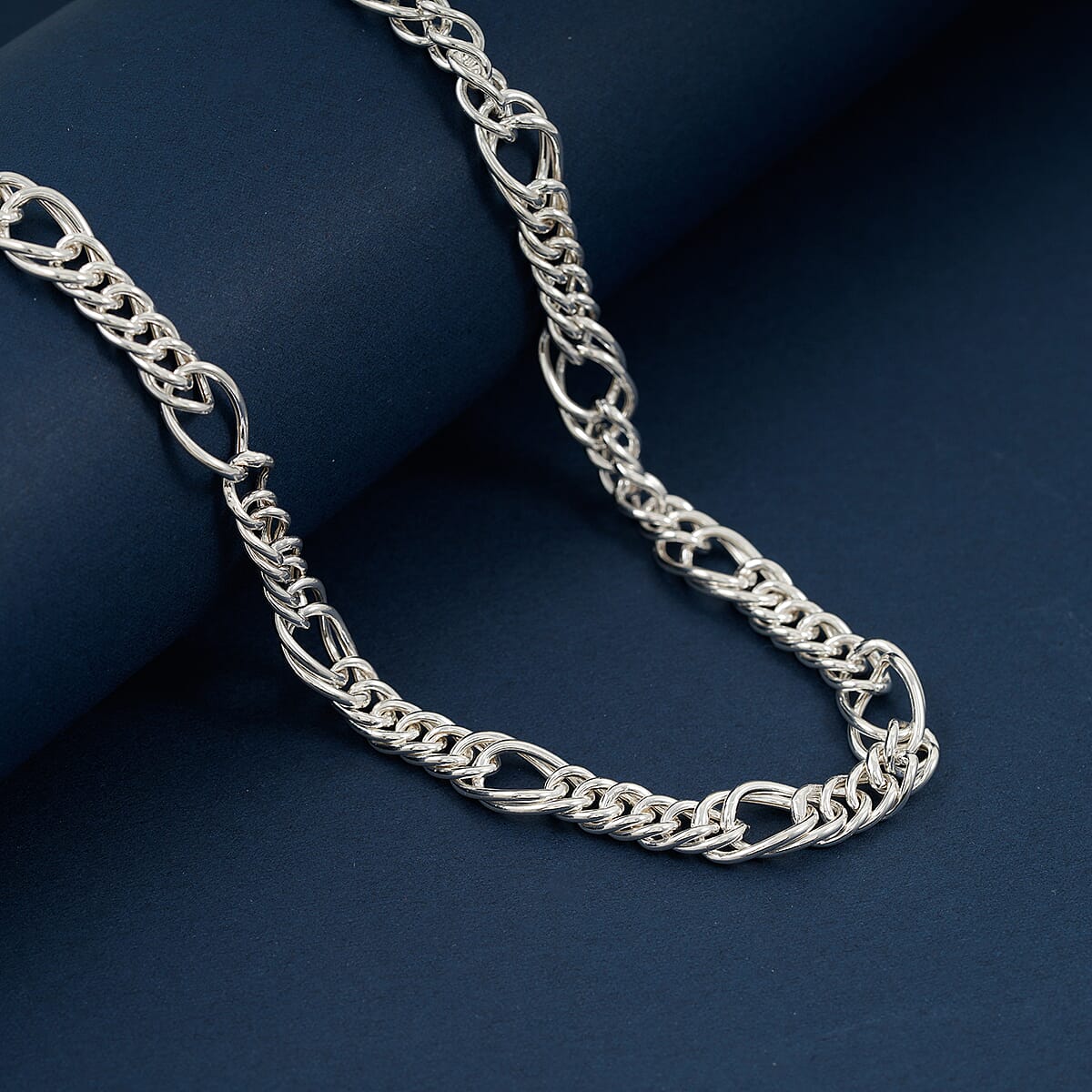  Sterling Silver 5.9mm Fancy Link Chain Necklace 20 Inches 13.2 Grams image number 1