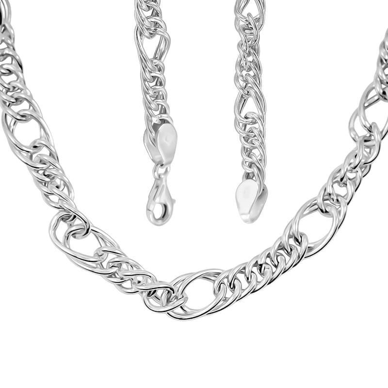  Sterling Silver 5.9mm Fancy Link Chain Necklace 24 Inches 15.7 Grams