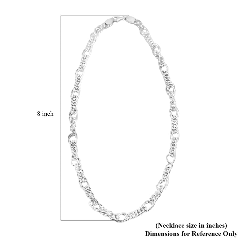  Sterling Silver 5.9mm Fancy Link Chain Necklace 24 Inches 15.7 Grams