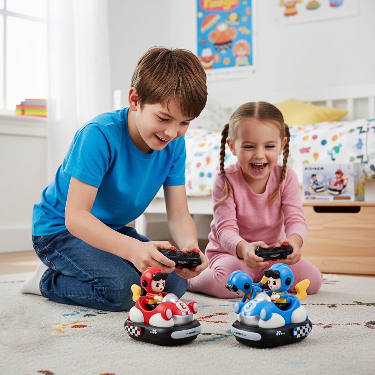 Closeout Dodgem Ejection Bumper Cars -Red and Blue image number 1