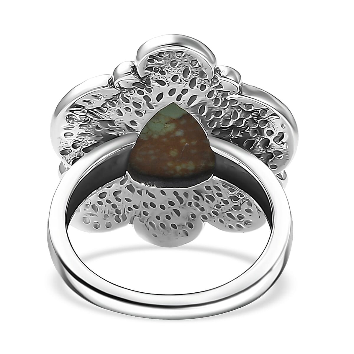 D'Joy Artisan Crafted Premium Blue Horizon Turquoise 7.10 ctw Ring in Black Oxidised Sterling Silver (Size 7.0) image number 4