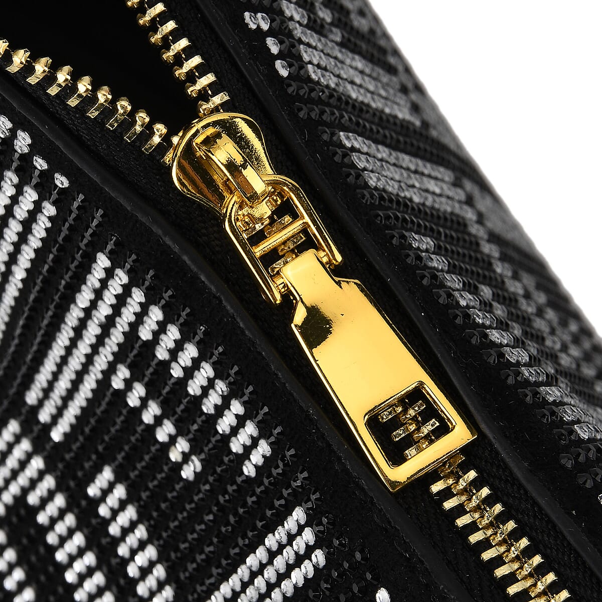 Warehouse Blowout Deal La Marey Beige Faux Leather and Rhinestone Crossbody Bag with Shoulder Strap image number 6