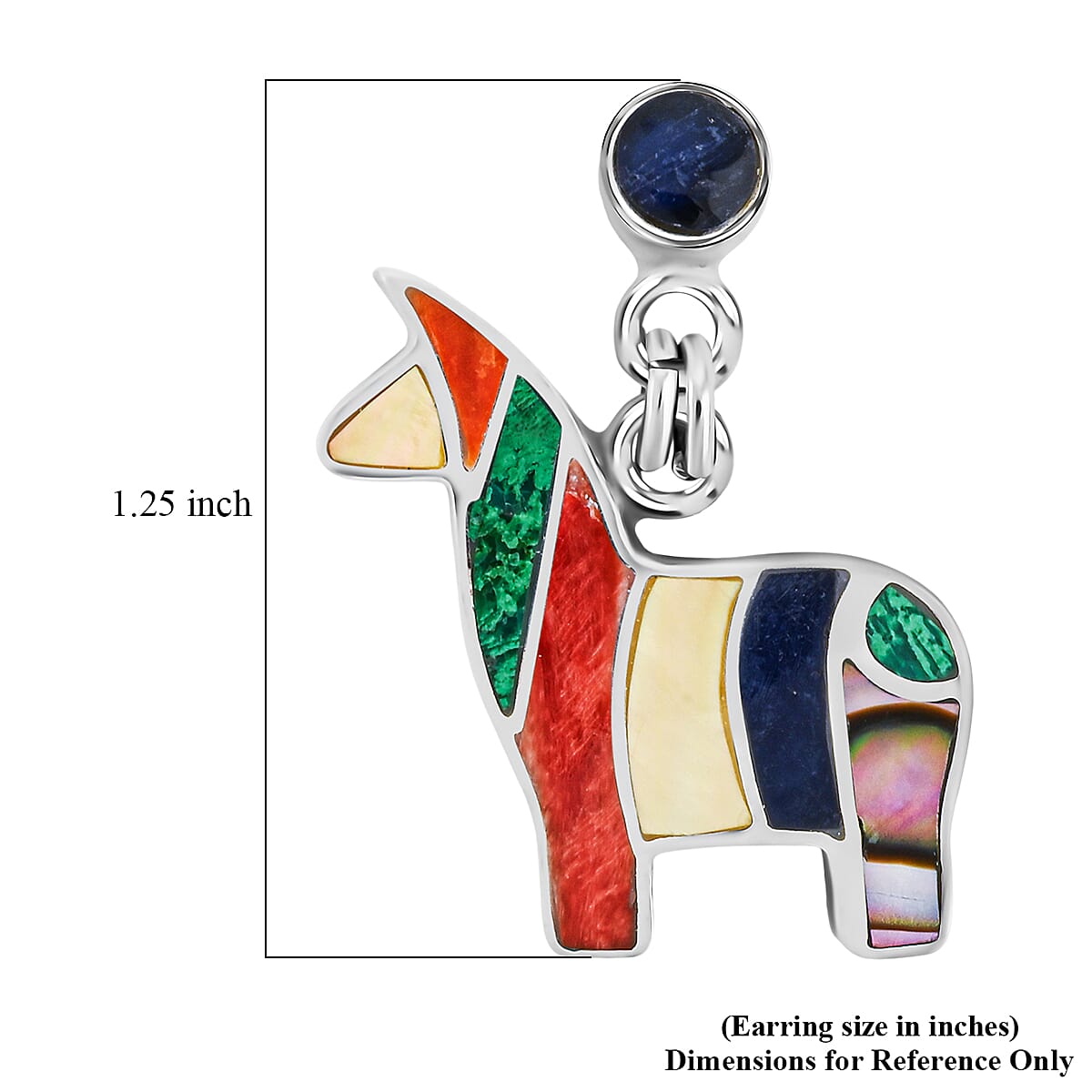Peruvian Artistry Multi Gemstone 2.00 ctw Rainbow Cuzco Earrings in Sterling Silver