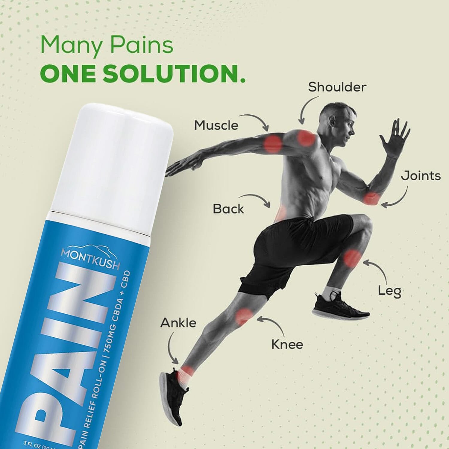 MontKush Pain & Recovery Relief Roll-On (3 oz)