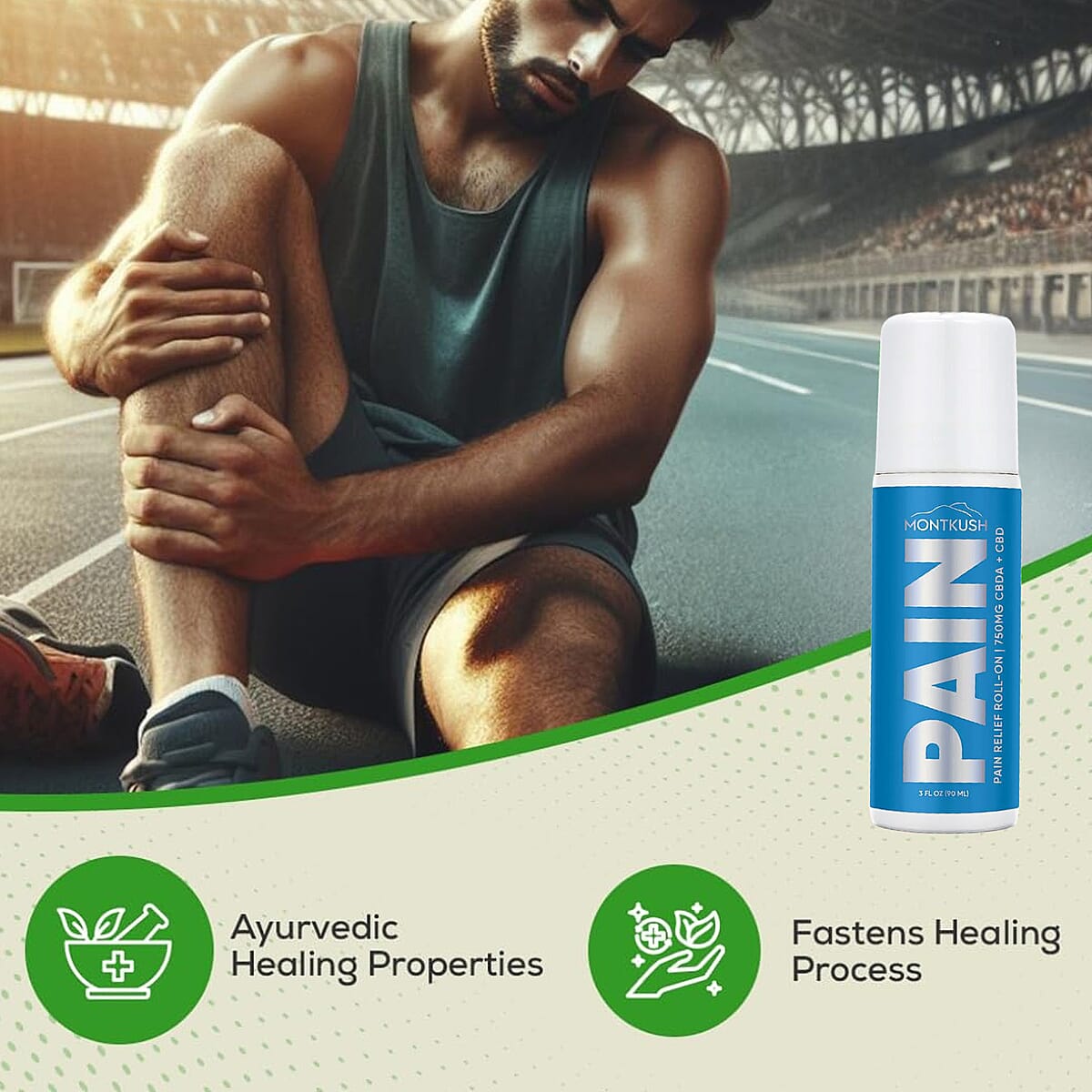 MontKush Pain & Recovery Relief Roll-On (3 oz) image number 4