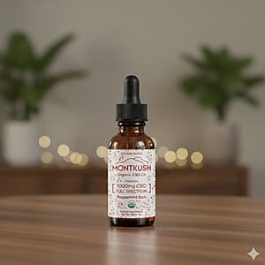 MontKush USDA Organic Seasonal 1000mg CBD Oil - Peppermint Bark 1oz