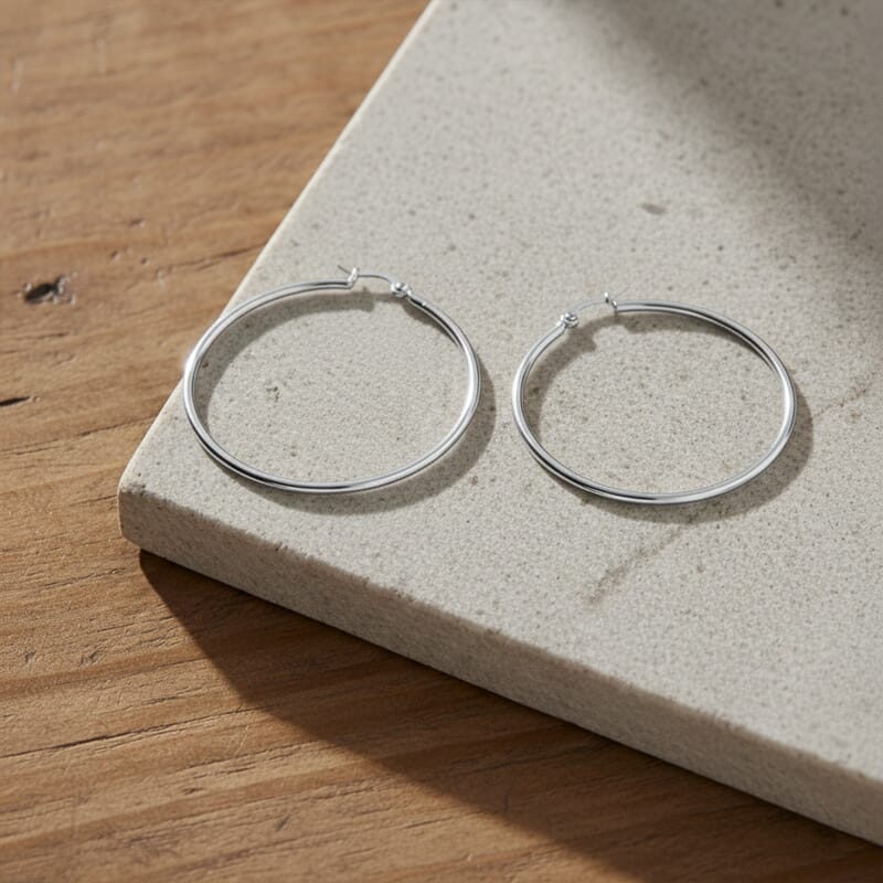 Hoop Earrings in Stainless Steel
