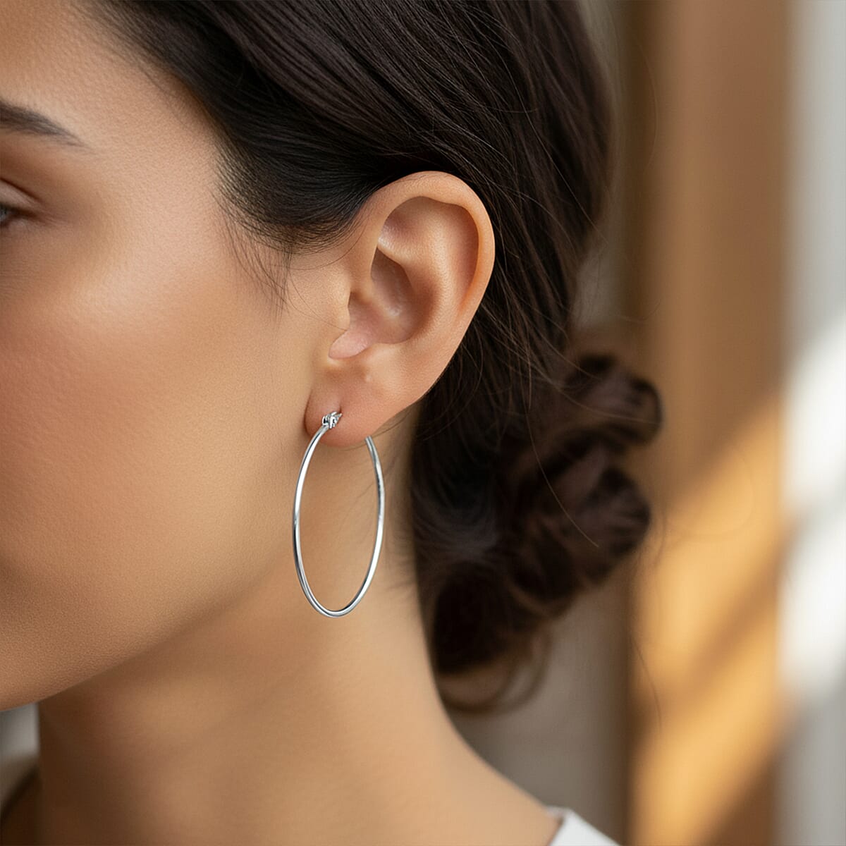 Hoop Earrings in Stainless Steel image number 2