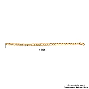 Figaro Chain Bracelet in ION Plated YG Stainless Steel (8.00 In)