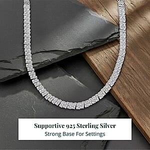 Luxuriant Lab Grown Diamond Necklace in Rhodium Over Sterling Silver 5.00 ctw (18 Inches)