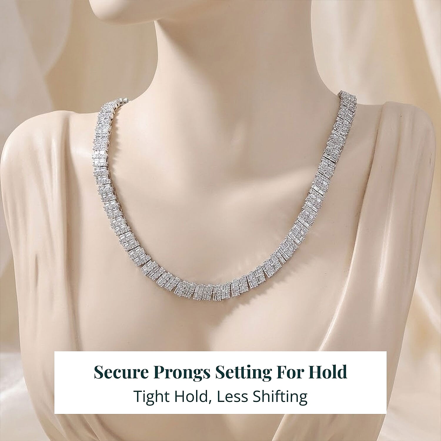 Luxuriant Lab Grown Diamond Necklace in Rhodium Over Sterling Silver 5.00 ctw (18 Inches)