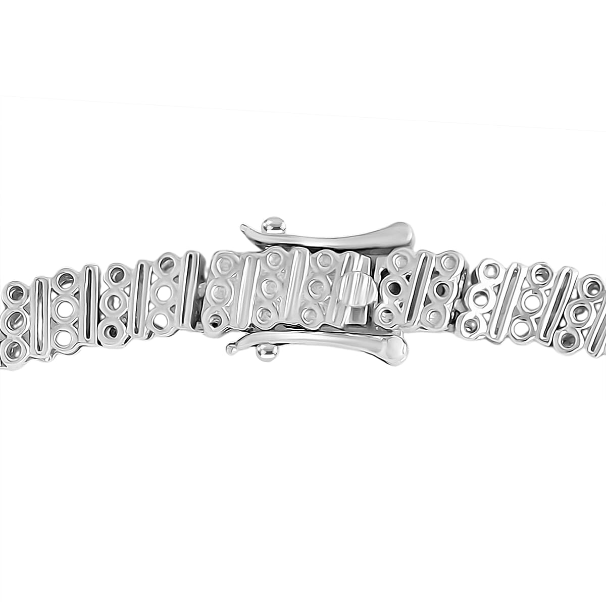 Doorbuster Luxuriant Lab Grown Diamond G-H SI 5.00 ctw Celestial Duality Necklace 18 Inches in Rhodium Over Sterling Silver (Del. in 10-12 Days) image number 4