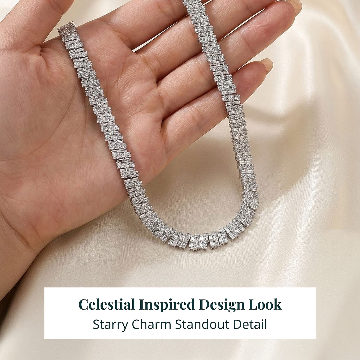 Luxuriant Lab Grown Diamond Necklace in Rhodium Over Sterling Silver 5.00 ctw (18 Inches)