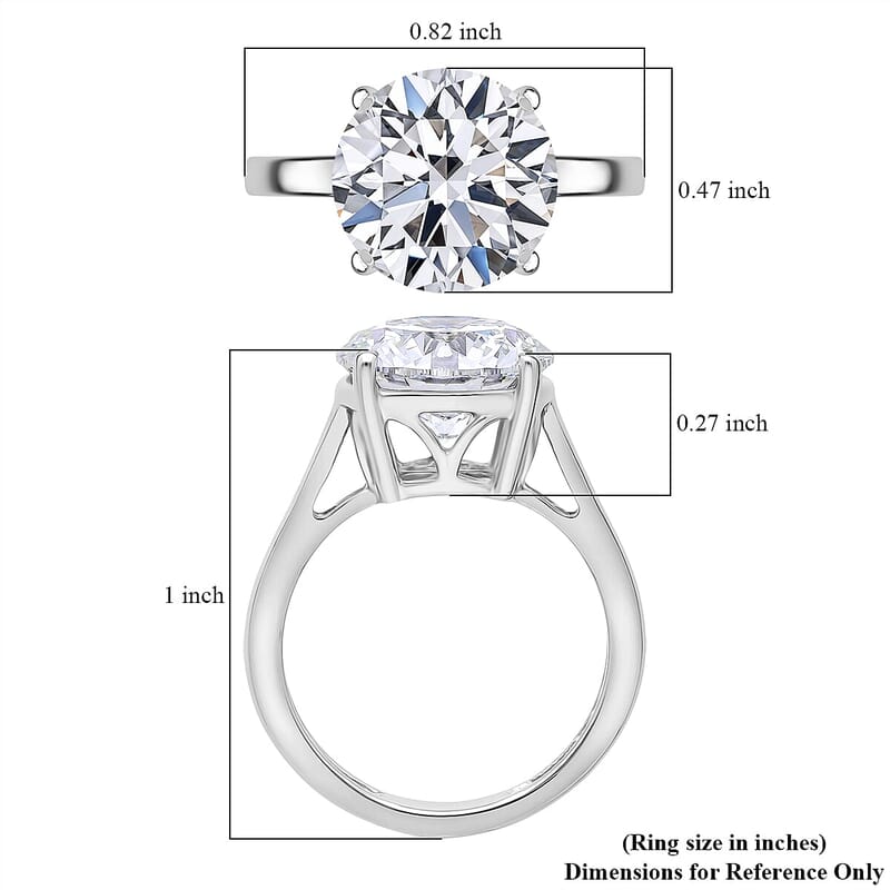 IGI Certified Luxuriant Lab Grown Diamond (E-F, VS) Solitaire Ring in 950 Platinum 5.00 ctw (Size 10.0)