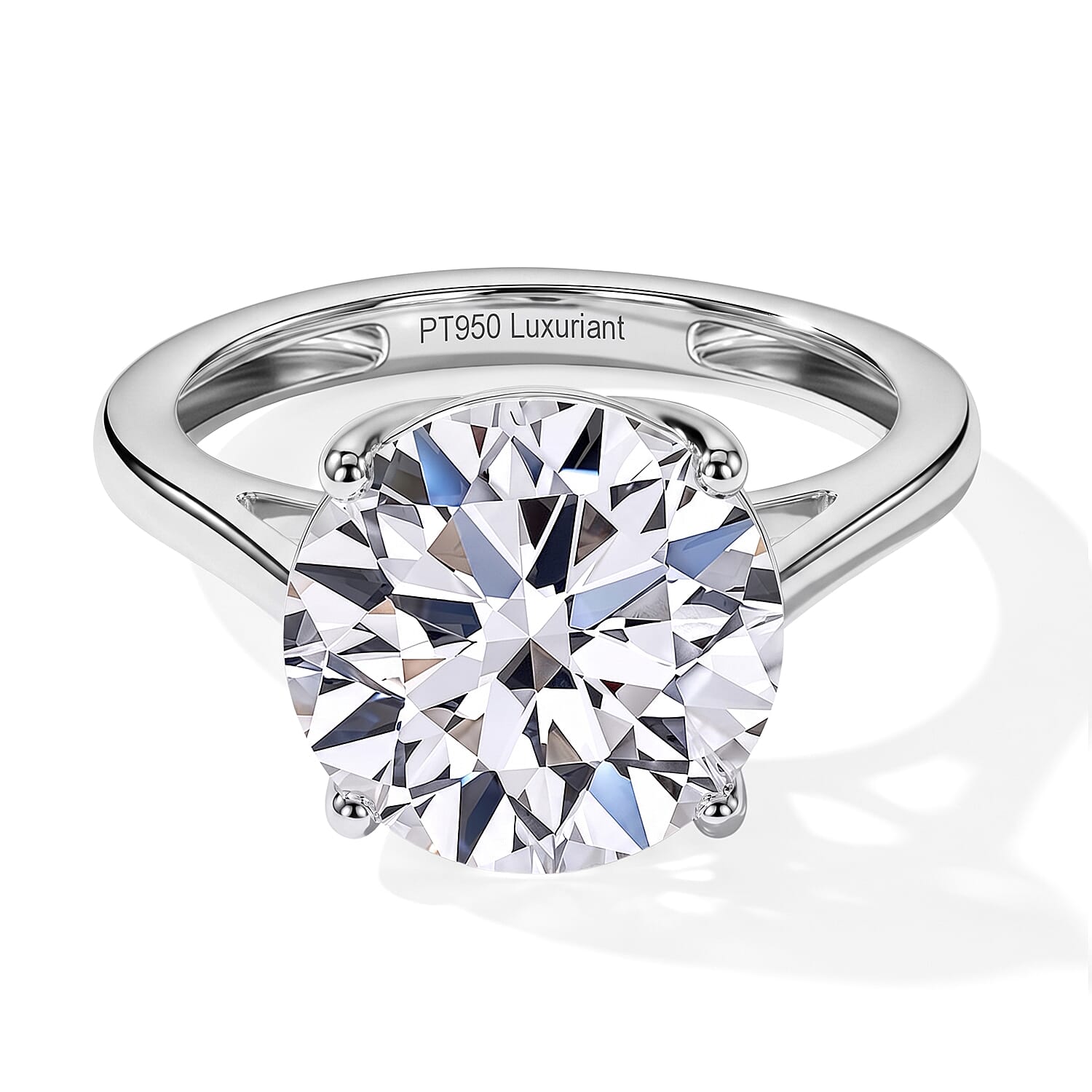 IGI Certified 950 Platinum Luxuriant Lab Grown Diamond (E-F, VS) Ring (Size 10.0) 5.00 ctw