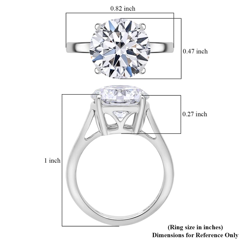 IGI Certified Luxuriant Lab Grown Diamond (E-F, VS) Solitaire Ring in 950 Platinum 5.00 ctw (Size 9.0)